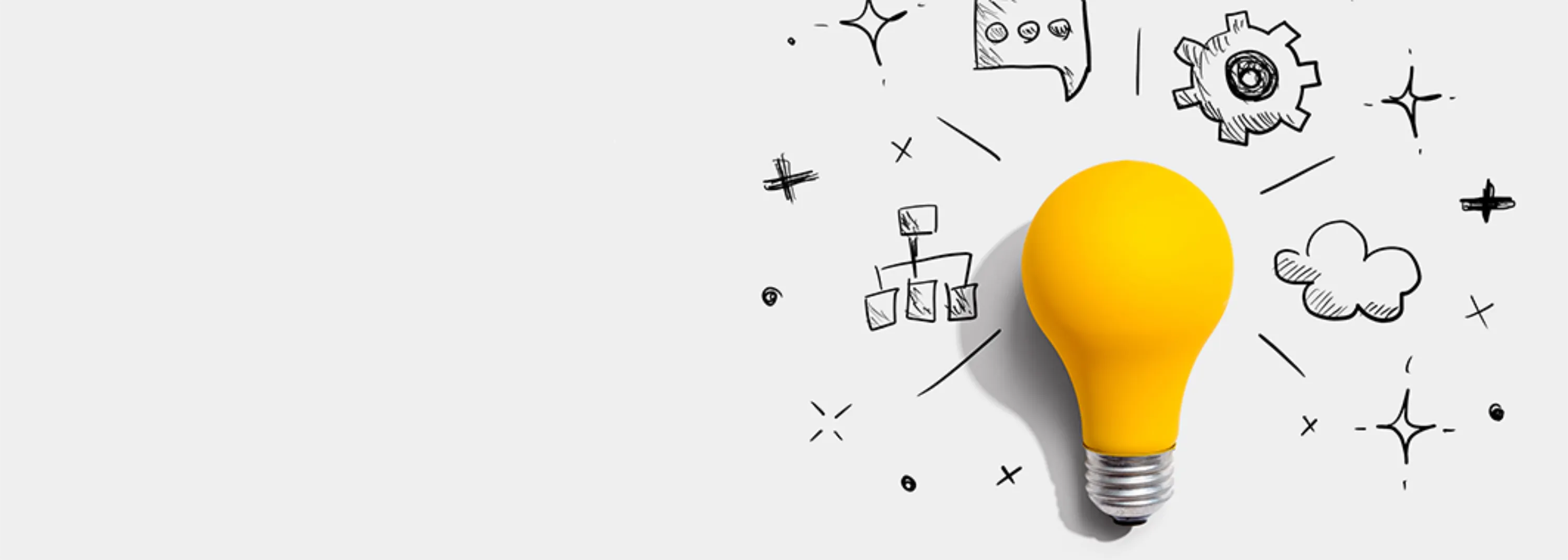 Leuchtbirne mit Illustrationen Ideen