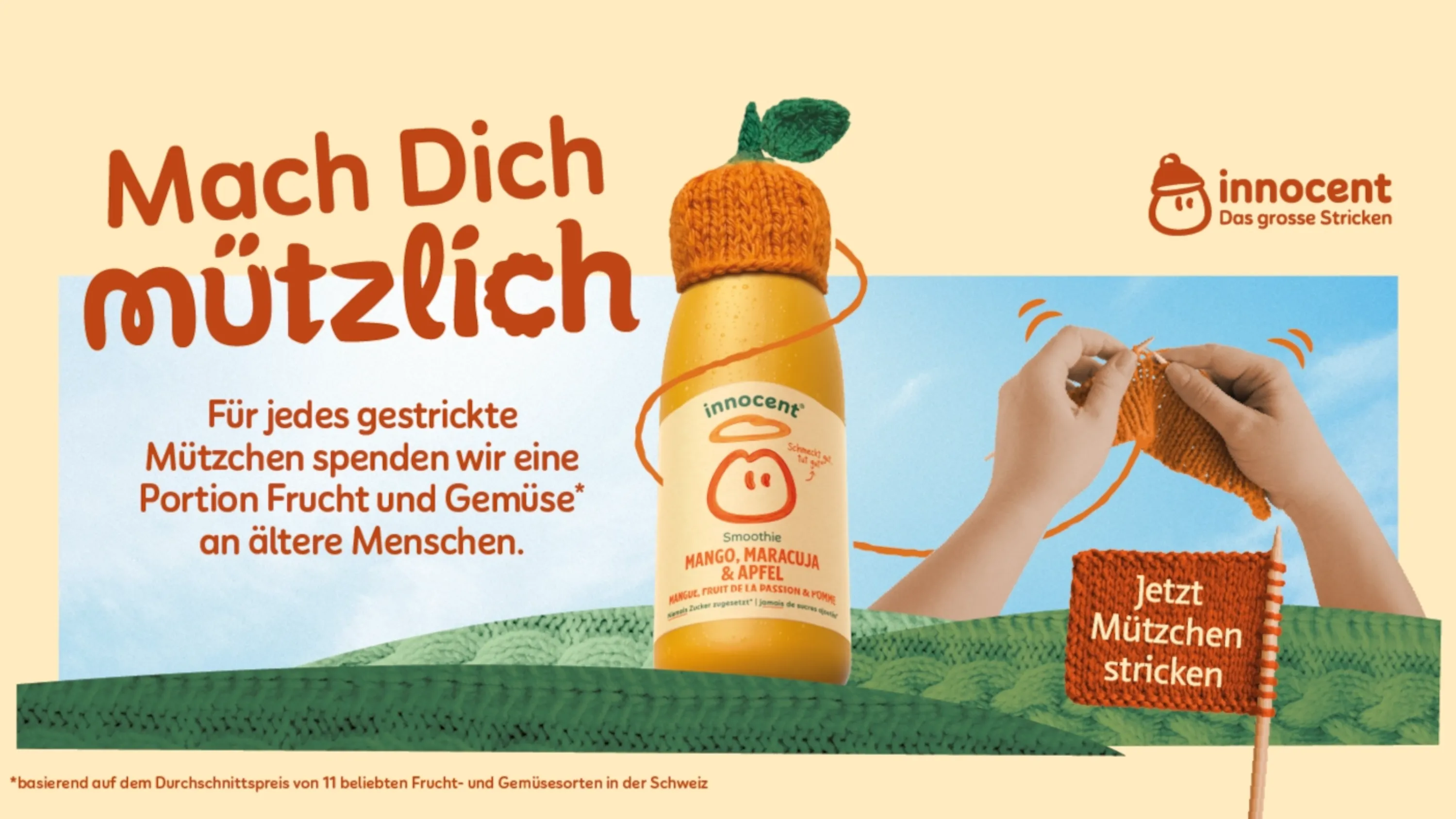 Kampagnenbild von innocent zu "Das grosse Stricken"