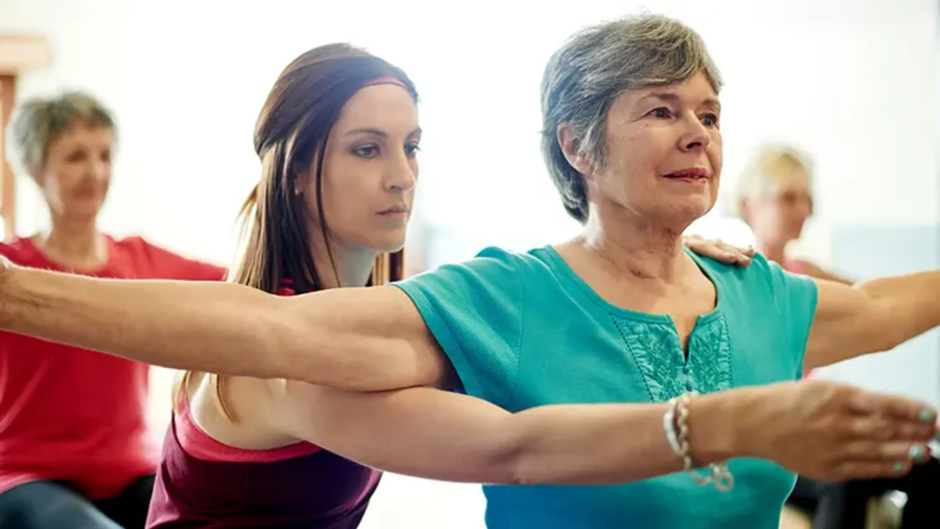 cours de sport pour seniors, orienté équilibre