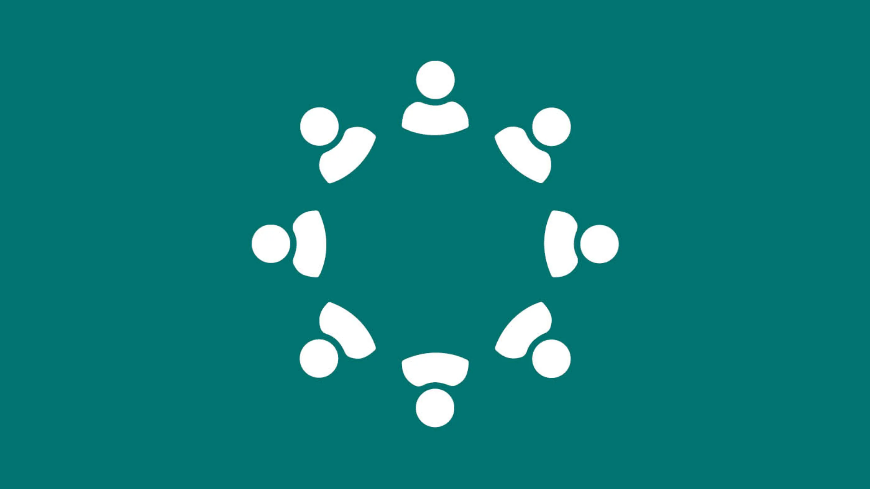 Icona con persone in cerchio