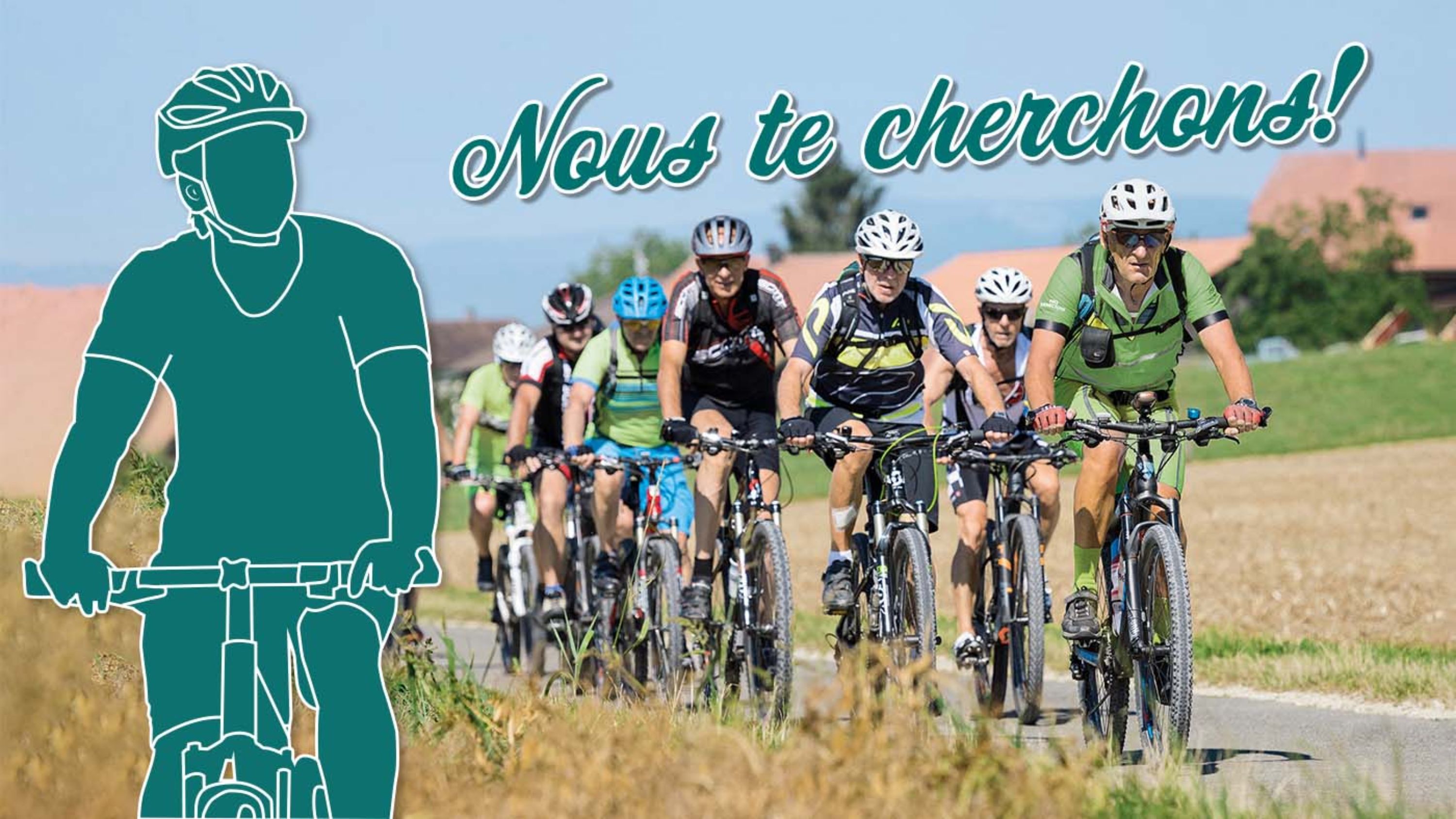 Un groupe de cyclistes en route.