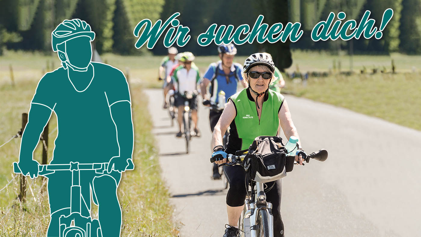 Eine Velo-Gruppe von Pro Senectute