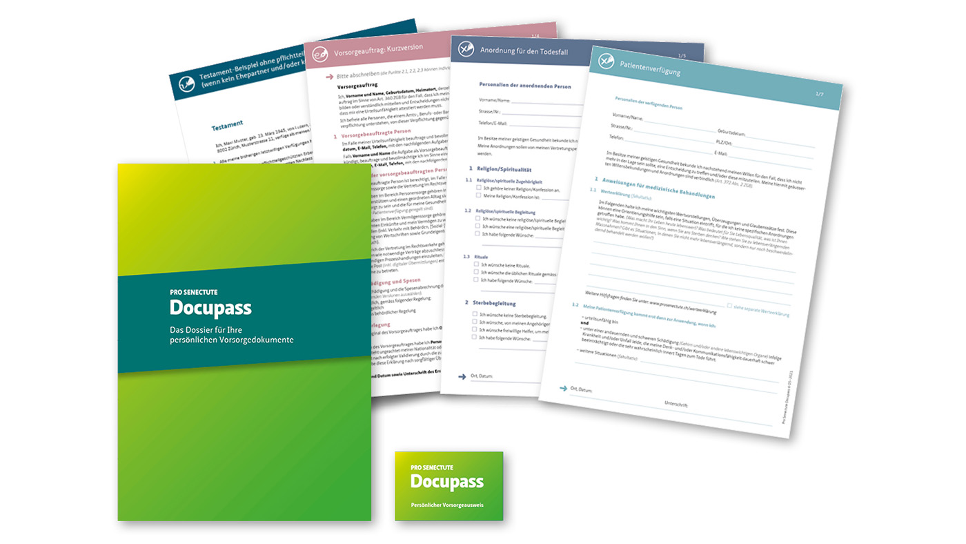 Les documents dans Docupass sont affichés sur un fond blanc.